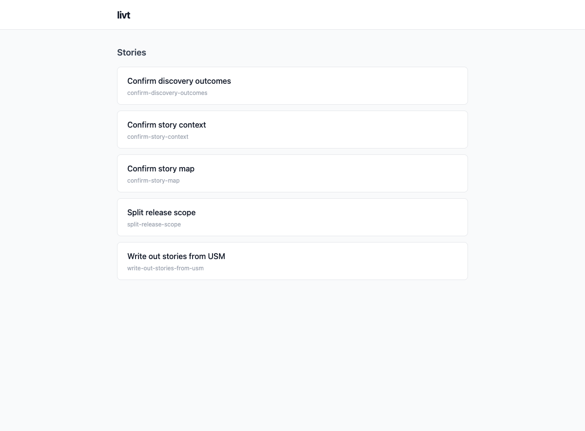 Stories index