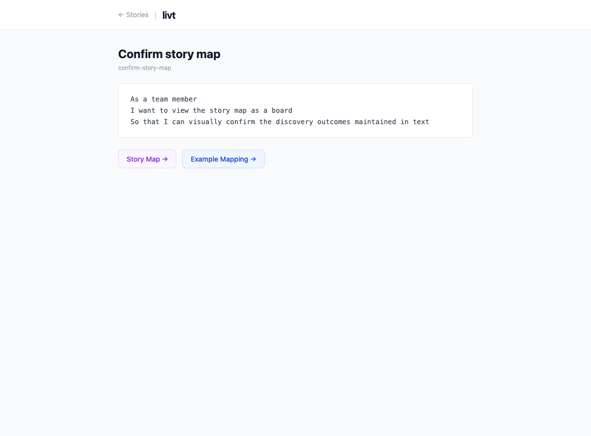Story detail page